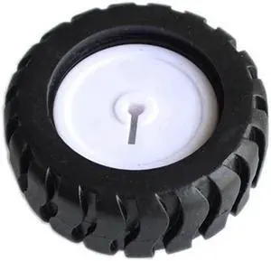 2pcs/lot 43MM D-Hub Rubber Wheel Suitable with N20 Motor D Shaft Tire Car Robot DIY Toys Parts Trolley model wheels