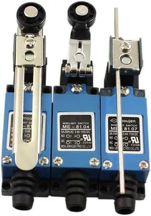 Momentary Limit Switch Micro Switch 8108, 8104, 8107 with Roller 1 Open 1 Close AC250V 5A Limit Switch for CNC Mill Laser Plasma