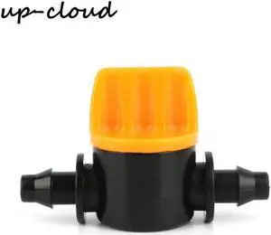 5pcs 4/7mm Miniature barb valve garden micro drip irrigation systems switch 1/4" water hose connector PE tube coupling