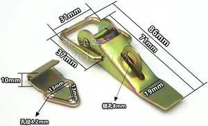 1pc Thickening quality Door buckle box buckle lock Carriage hook buckle padlock buckle gift box luggage accessories