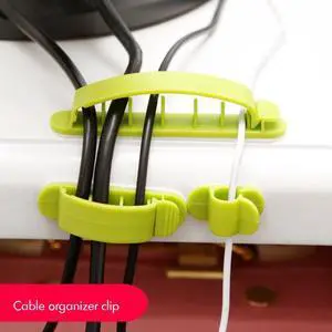 1 set Self-adhesive Cable Clips Wire Holder Organizer Clamp Wall Desktop Wire Fixing Clamp Clip USB Cord Cable Organization Clip