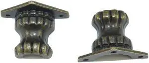 4pcs/lot Bronze Wood Box Box Feet Wood Case Corner Protector Decorative Furniture Legs for DIY Jewelry Chest Gift Box Wood Box