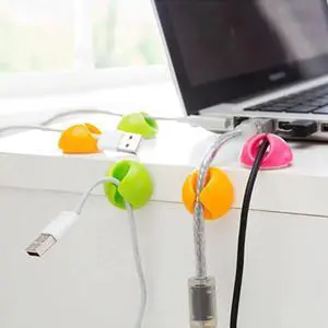 6pcs/lot Self-adhesive Desktop Wire Organizer Clip  Cable Storage Winder Earphone USB Plug Drop Line Fixer Management Buckle
