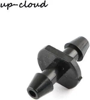 100pcs UP-CLOUD 1/8" Barbed Double Way Connector 3/5mm Garden hose Micro Irrigation System Watering Tube Joint Pipe Adapter