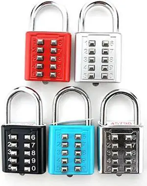 10 Digit Number Button Code Lock Zinc Alloy Password Padlock Outdoor Locker Safety Locks Travel Suitcase Protector Lock