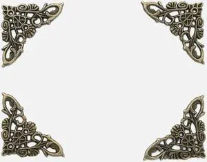4PCS/Lot 35x35mm Vintage Alloy Zinc Box Corner Protector Guard Desk Edge Cover Corner Decorative for Jewelry Wooden Wine Boxes
