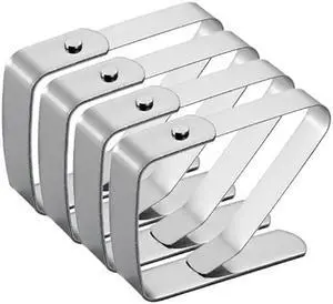 4PCS/Lot Adjustable Tablecloth Clips Stainless Steel Table Cover Clamps Table Cloth Clips for Kitchen Restaurant Picnic Tables