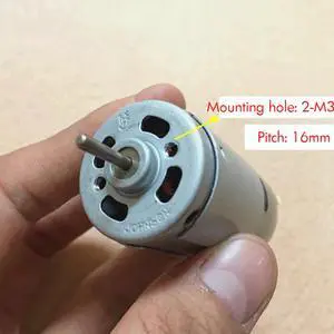 Micro Carbon Brush Motor 395 Double Output Shafts Mini DC Motor for DIY Robot Model DC 18V 11700 rpm, Shaft Diameter 2.3mm