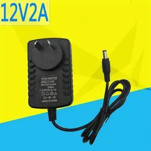 12V 2A Power Adapter DC Adapters US/EU/AU/UK Plug Switching Regulated Power Charger Supply For LED Light Surveillance Camera