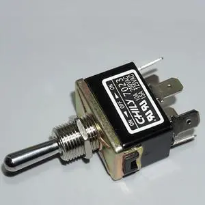 Mini toggle switch ON black rocker switch 3 position 6 pins lever switch 6.3mm Long Flat handle 10A250VAC/15A125VAC