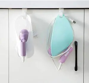 Innovative Electric Hair Dryer Hanging Ring Holder Storage Support Portable Bathroom Hair Dryer Stand Shelf for Home,Hotel