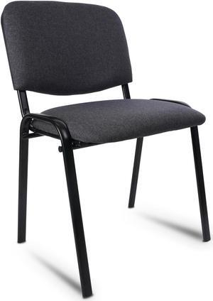 CLATINA Waiting Room Chairs Fabric Stackable Chairs Metal Frame with Lumbar Support and Thickened Seat Cushion for Waiting Conference Room 1 Pack