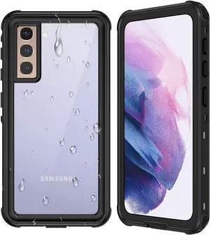 Designed for Samsung Galaxy S21 Plus Slim Waterproof Case 5G,  Built-in Screen Protector IP68 Underwater Full Body Clear Sound Anti-Scratch Waterproof Case for Samsung Galaxy S21 Plus 5G 6.7", Black