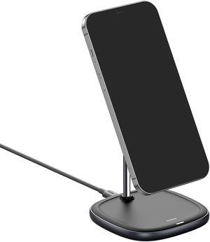 Wireless Charger Stand, Baseus 15W Power Magnetic Wireless Charger,PowerWave Stand, Fast Charging for iPhone 12, 10W Fast-Charging Galaxy S21 S20 S10 S9 S8, Note 10 Note 9 (No AC Adapter)
