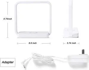 Bedside Lamp Qi Wireless Charger LED Desk Lamp with Touch Control 3 Light Hues,Table Lamp Eye-Caring Reading Light for Kids, Adults, Home, Dorm and Office,Wireless Charge for All Qi Devices