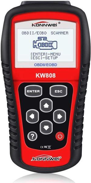 KONNWEI KW808 Auto OBDII Code Reader 2.8"Large Screen OBD2 Scanner with Full Diagnostic Scan Tool Functions Check Car Engine Light Fault Code Analyzer for All 1996 and Newer Cars with OBD II Protocol