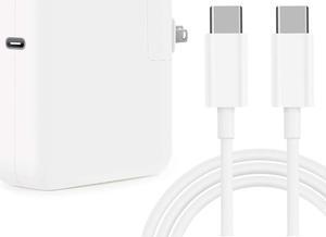 61W USB-C Power Adapter and USB-C to USB-C Charge Cable (6.6ft/2m) for Apple
