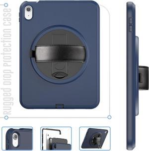Cool Protection Hand Strap Series Case Cover for Apple iPad 10.2(9th Generation 2021) [Shockproof Bumper] Heavy Duty Rugged Protection Antislip Integrated Kickstand