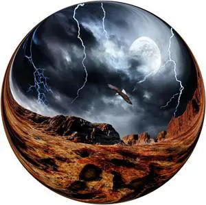 Round Jigsaw Puzzle Eagle in the Sky Educational Game 27 Inch 1000 Pieces