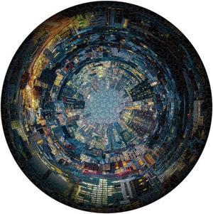Round Jigsaw Puzzle City View Educational Game 27 Inch 1000 Pieces