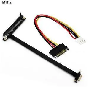 PCIE 1X TO 16X Flexible Extension Cable PCI Express 1 to 16 X Adapter PCIE Riser Card Extender SATA to IDE 4Pin Power for Mining PCIE 1X TO 16X Flexible Extension Cable PCI Express 1 to 16 X Adapter PCIE Riser Card Extender SATA to IDE 4Pin Power for Mining