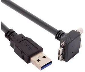 CY 1.2m 90 Degree Up Angled Micro USB Screw Mount to 3.0 Data Cable for Industrial Camera U3-044-UP-1.2M CY 1.2m 90 Degree Up Angled Micro USB Screw Mount to 3.0 Data Cable for Industrial Camera U3-044-UP-1.2M
