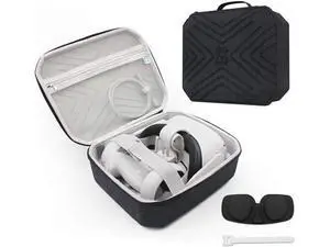 Portable Fashion Travel Case for Oculus Quest 2, Storing VR Gaming Headset and Touch Controllers Accessories Carrying Bag (Black_ Portable Fashion Travel Case for Oculus Quest 2, Storing VR Gaming Headset and Touch Controllers Accessories Carrying Bag (Black_