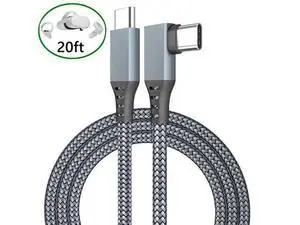 VR Link Cable 20ft/6M Braided USB Type C to USB C Cord 90 Degree Angled USB 3.2 Gen1 Data Transfer & Fast Charging Cable for Oculus Quest /Quest 2/Rift S and More Devices with USB C Port giyqxHw VR Link Cable 20ft/6M Braided USB Type C to USB C Cord 90 Degree Angled USB 3.2 Gen1 Data Transfer & Fast Charging Cable for Oculus Quest /Quest 2/Rift S and More Devices with USB C Port giyqxHw