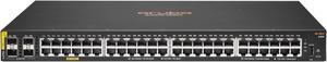 HPE Aruba 6100 48G Class4 PoE 4SFP+ 370W Switch - JL675A switch - 48 ports - managed - rack-mountable