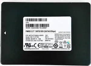SAMSUNG MZ7LH7T6HMLA-00005 PM883 Series 7.68TB SATA 6Gbps 2.5 Inch Internal Enterprise Solid State Drive OEM Pack