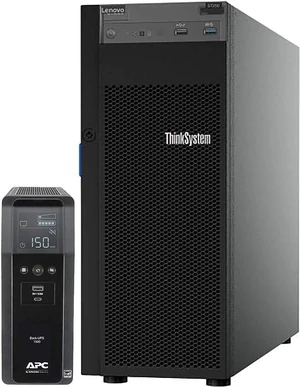 Lenovo ThinkSystem ST250 Tower Server Bundle Including APC BR1500MS 1500VA UPS, Intel Xeon 3.3GHz CPU, 64GB DDR4 2666MHz RAM, 16TB HDD Storage, JBOD RAID Lenovo ThinkSystem ST250 Tower Server Bundle Including APC BR1500MS 1500VA UPS, Intel Xeon 3.3GHz CPU, 64GB DDR4 2666MHz RAM, 16TB HDD Storage, JBOD RAID