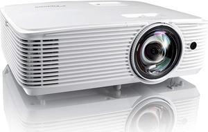 Optoma EH412STx Short Throw 1080p HDR Professional Projector | Super Bright 4,000 Lumens | Business Presentations, Classrooms, and Meeting Rooms | 15,000 Hour Lamp Life | Speaker Built in | Portable