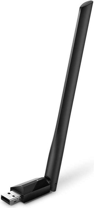 AC600 USB WiFi Adapter for PC (Archer T2U Plus)- Wireless Network Adapter for Desktop with 2.4GHz 5GHz High Gain Dual Band 5dBi Antenna Supports Win11/10/8.1/8/7/XP Mac OS 10.9-10.14