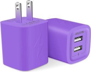 USB Plug Wall Charger Fast Charging Block Power AC Adapter Dual Port Charge Cube Travel Brick Cell Phone Quick Chargers Box for iPhone 13/12/11 pro/X/8/7 iPad Samsung Phones USB Charging Base