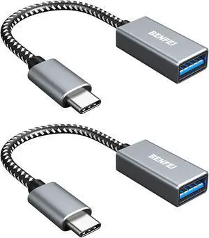 USB C to USB 3.0 Adapter Benfei 2 Pack USB C to A Male to Female Adapter Compatible with MacBook 2019 2018 2017 Samsung Galaxy Note 8 Galaxy S8 S8+ S9 Google Pixel Nexus and More