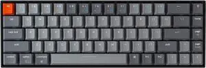 Keychron K6 Hot Swappable Wireless Bluetooth 5.1/Wired Mechanical Gaming Keyboard, 65% Compact 68-Key RGB LED Backlight/Gateron G Pro Blue Switch/Rechargeable Battery Compatible with Mac Windows