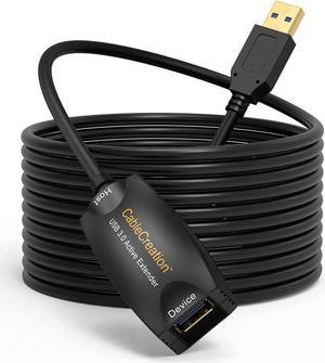 CableCreation Active USB 3.0 Extension Cable 16.4 FT, USB 3.0 Extender Male to Female Cord with Signal Booster, Compatible with Oculus Quest 2, and Rift Sensor, Steam VR, Gaming PC, 5 Meters