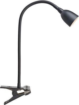 Newhouse Lighting NHCLP-OL-BK Olivia LED Clamp Light Desk Lamp with Flexible Gooseneck, 3 Brightness Levels & 3 Color Modes, Black