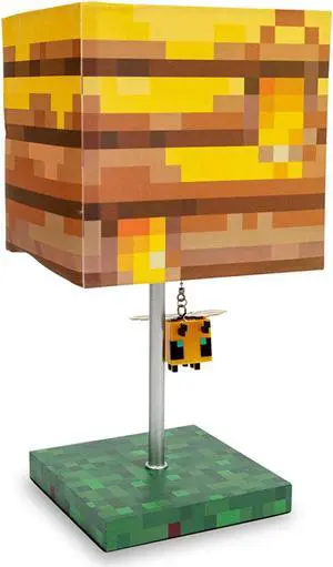 Minecraft Yellow Bee Nest Block Desk Lamp with 3D Bee Puller | Nightstand Table Lamp with LED Mood Light for Bedroom, Desk, Living Room, Playroom | Home Decor Kids Room Essentials | Video Game Gifts Minecraft Yellow Bee Nest Block Desk Lamp with 3D Bee Puller | Nightstand Table Lamp with LED Mood Light for Bedroom, Desk, Living Room, Playroom | Home Decor Kids Room Essentials | Video Game Gifts
