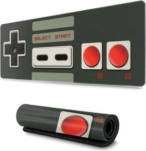 Game Console Buttons Extended Gaming Mouse Pad Thick Large Computer Keyboard Mouse Mat Non-Slip Rubber Base Stitched Edges
