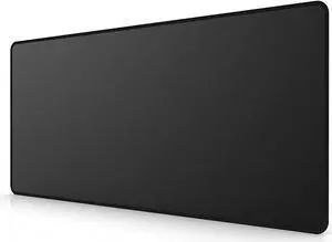 Large Gaming Mouse Pad 31.5 x 11.8 × 0.12 in with Stitched Edges Extended Mousepad Durable Non-Slip Natural Rubber Base Washable Keyboard Pad (Black Mouse Pad (80 * 30)-XIU)
