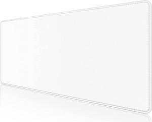 Large Mouse Pad Extended Gaming Mouse Pad with Stitched Edges Waterproof Desk Pads with Non-Slip Base Computer Keyboard Pad Big Mouse Mat for Laptop Office 23.6 x 11.8 in Ivory White