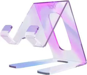 Shimmer- Acrylic Stand Cell Phone Holder for Desk- Holographic Phone Stand for Desk and Other Surfaces- Cute Cell Phone Holder A Pink Desk Accessory- for iPhone/ Samsung/ All Other Cell Phones Shimmer- Acrylic Stand Cell Phone Holder for Desk- Holographic Phone Stand for Desk and Other Surfaces- Cute Cell Phone Holder A Pink Desk Accessory- for iPhone/ Samsung/ All Other Cell Phones