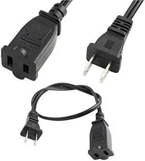 Tekit (1.64ft/0.5m) US Power Extension Cable Cord US AC 2-Prong Male/Female Power cable13A/125V USA Outlet Saver Power Extension Cord Cable 2-Prong 2 Outlets for NEMA 5-15P to NEMA 5-15R