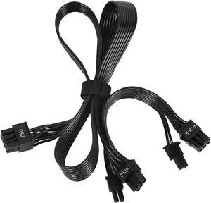 PCIE Cable for Corsair 65cm PSU 8 Pin to Dual 6+2 Pin PCIE Power Cable for Thermaltake Male to Male GPU Cable for ARESGAME Modular Power Supply (65cm+15cm)