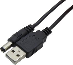 CableDeconn USB to 5.5 mm/2.1 mm 5 Volt DC Barrel Jack Power Cable