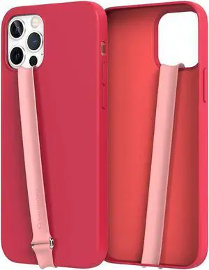 Stretching Silicone Phone Strap as Cell Phone Grip Holder Reusable Slim Cell Phone Holder for Hand with Clip for Galaxy & iPhone Case. Sinji Finger Strap Clip (Pink 230)