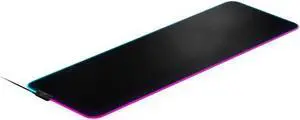 SteelSeries Gaming Mouse Pad 2 Zone RGB Illumination 9cm x 30cm x 0.4cm QcK Prism Cloth XL Black