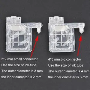 20PCS Transparent DX5 big ink damper forepson-DX4 DX5 XP600 TX800 print head Mutoh Galaxy Allwin Xuli printer ink dumper filter(3x2mm)