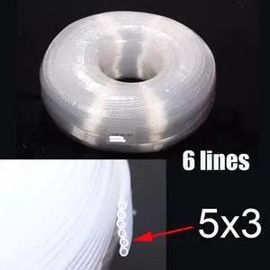 5 Meter Universal CISS Ink Tube DIY Kit Tank Line Forepson-Canonhp-Brother Printer Pipeline (5x3mm 6 lines)